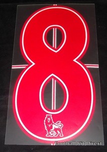 Official Premier League Short Numbers 0-9 Black Lextra Style - 2007/13 Season
