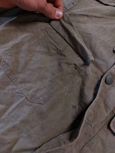 Vintage 40s Swedish Army М39 field Jacket 1940s Military faded overshirt WW2 Era - Picture 6 of 23