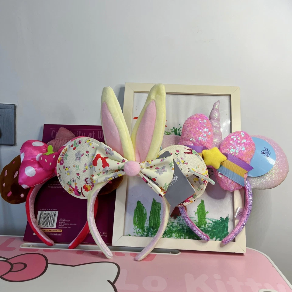 Diadema Orejas de Minnie Mouse Conejo Reinado Pascua Unicornio Cupcake Parques Disney Foto 2 de 4