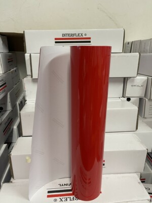new Red Vinyl 24 '' x 50 yards  (150 Feet )  Cameo Silhouette Plotter Interflex 