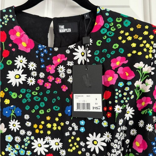 The Kooples Joyful Blumen ausgeschnittenes Midikleid Größe FR 3/US 8 – mehrfarbig – neu mit Etikett - Bild 10 von 12