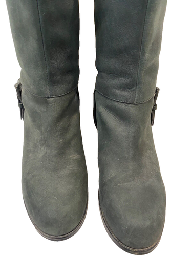 Cole Haan Women's Size 8B Leora Leather Moto Biker Mid Calf Boots Buckles GUC - Picture 4 of 13