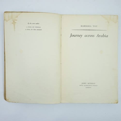 TOY, Barbara; Journey Across Arabia. 1957 Proof Copy - Imagen 2 de 8