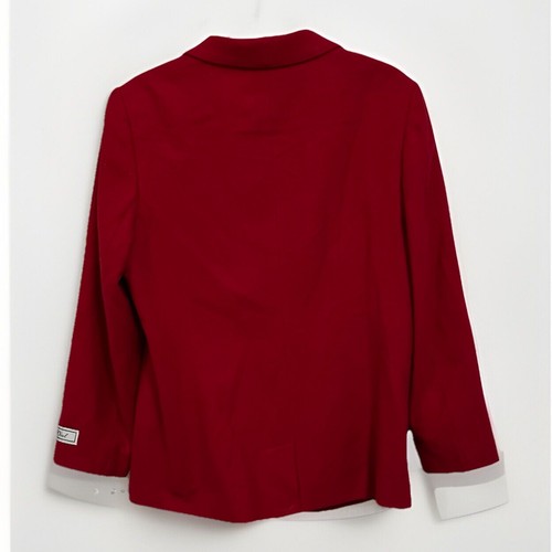 Sag Harbor Red Wool Blazer Women Size 12 Single Button NEW - Picture 9 of 11