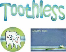 TOOTHLESS TAL ACCENTS Adhesive Die Cuts Tooth Scrapbooking Card Making Stamping