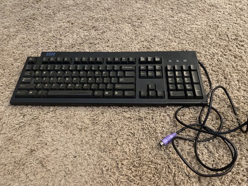 IBM KB9910 Black Wired PS/2 Mechanical Keyboard DOES NOT SUPPORT USB wo ...