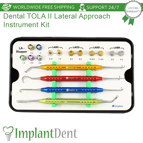 Dental TOLA II Lateral Approach Instrument Kit Stainless Steel Dentistry Tool