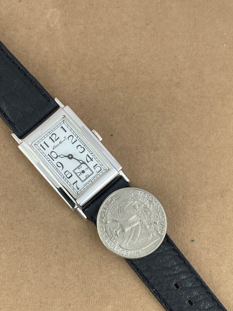 Vintage Eddie Bauer 70Th Anniversary Tank Watch Vintage Rare Eddie Bauer 70Th Anniversary Tank Watch Silver  main image 3