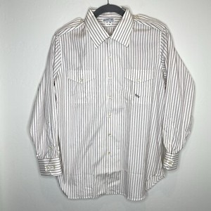 Vtg Nat Wise 1984 Sunset Strip Custom Button Down Shirt Hollywood Mens L Striped