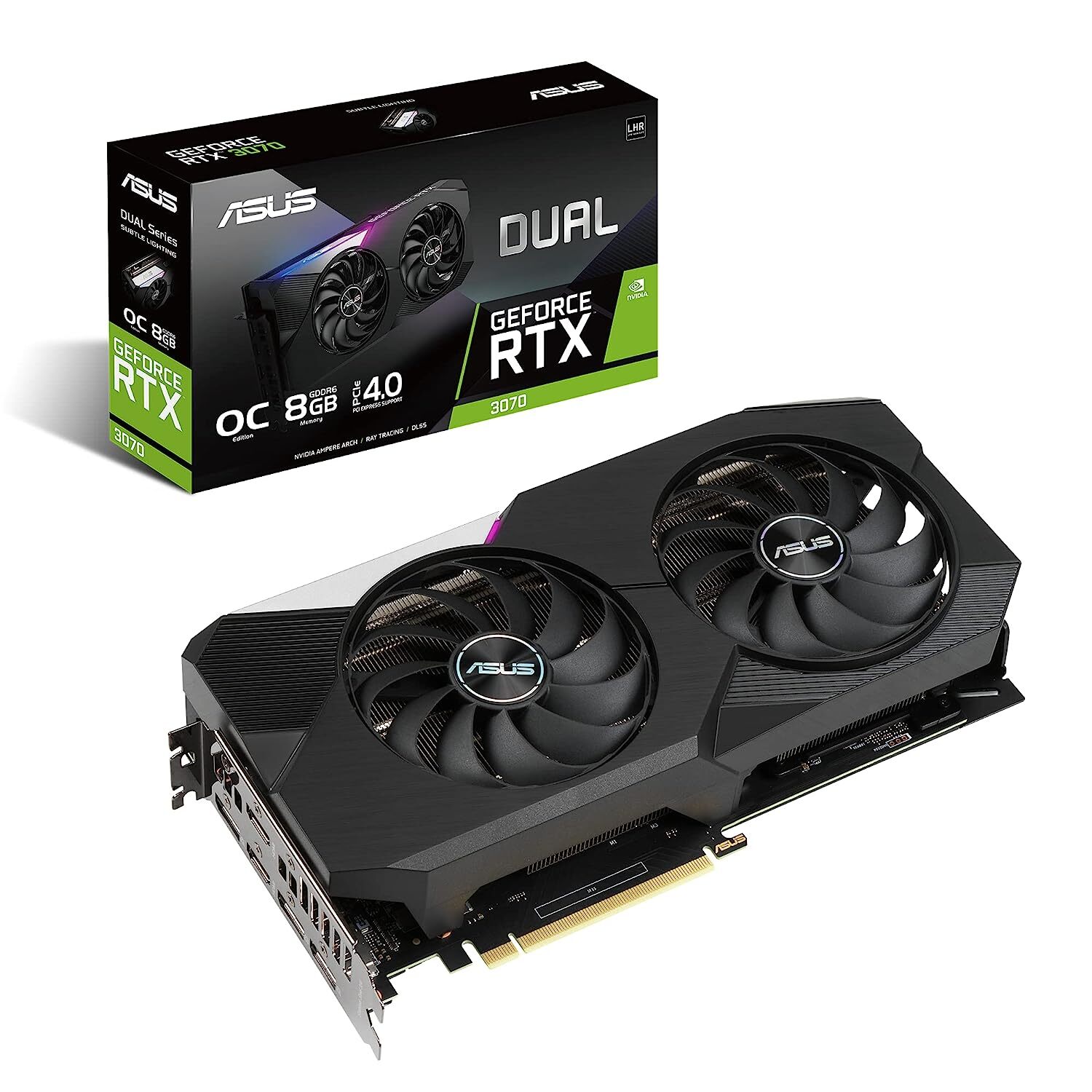 ASUS Dual NVIDIA GeForce RTX 3070 V2 OC Edition Gaming Graphics Card (PCIe 4.0