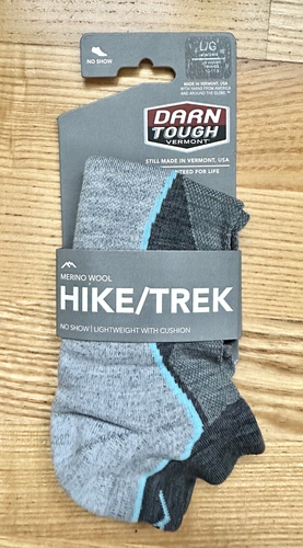 DARN TOUGH 1986 Womens No Show Light Hiker Socks- Merino Wool- Large- NWT - Picture 1 of 7