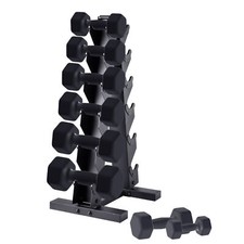 6 Tier Dumbbell Rack A-Frame Barbell Storage Stand For Home Gym 500lb Capacity
