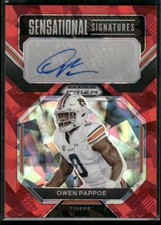 #SS-OWP Owen Pappoe 2023 Panini Prizm Draft Picks Sensational Signatures Red Ice