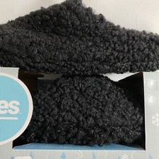 Slippers Woman's L  8-9 Black Memory Foam Faux Fur Slip On Totes Toasties