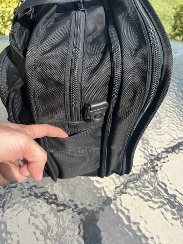 Tumi Alpha Black Nylon Carry On Expandable Luggage Laptop Shoulder Bag 22121DH - Picture 20 of 24