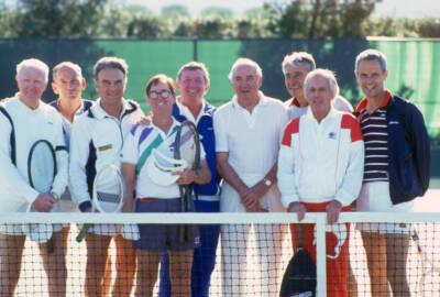 Don Budge Tom Brown Vic Seixas Bobby Riggs Tony Trabert Fred Perry - Old Photo