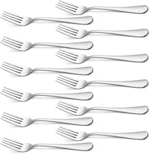 Forks Silverware, Dinner Forks 8 Inches, Forks Set of 12 Premium Food Grade Sta