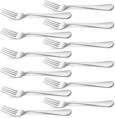 Forks Silverware, Dinner Forks 8 Inches,  Forks Set of 12 Premium Food Grade Sta
