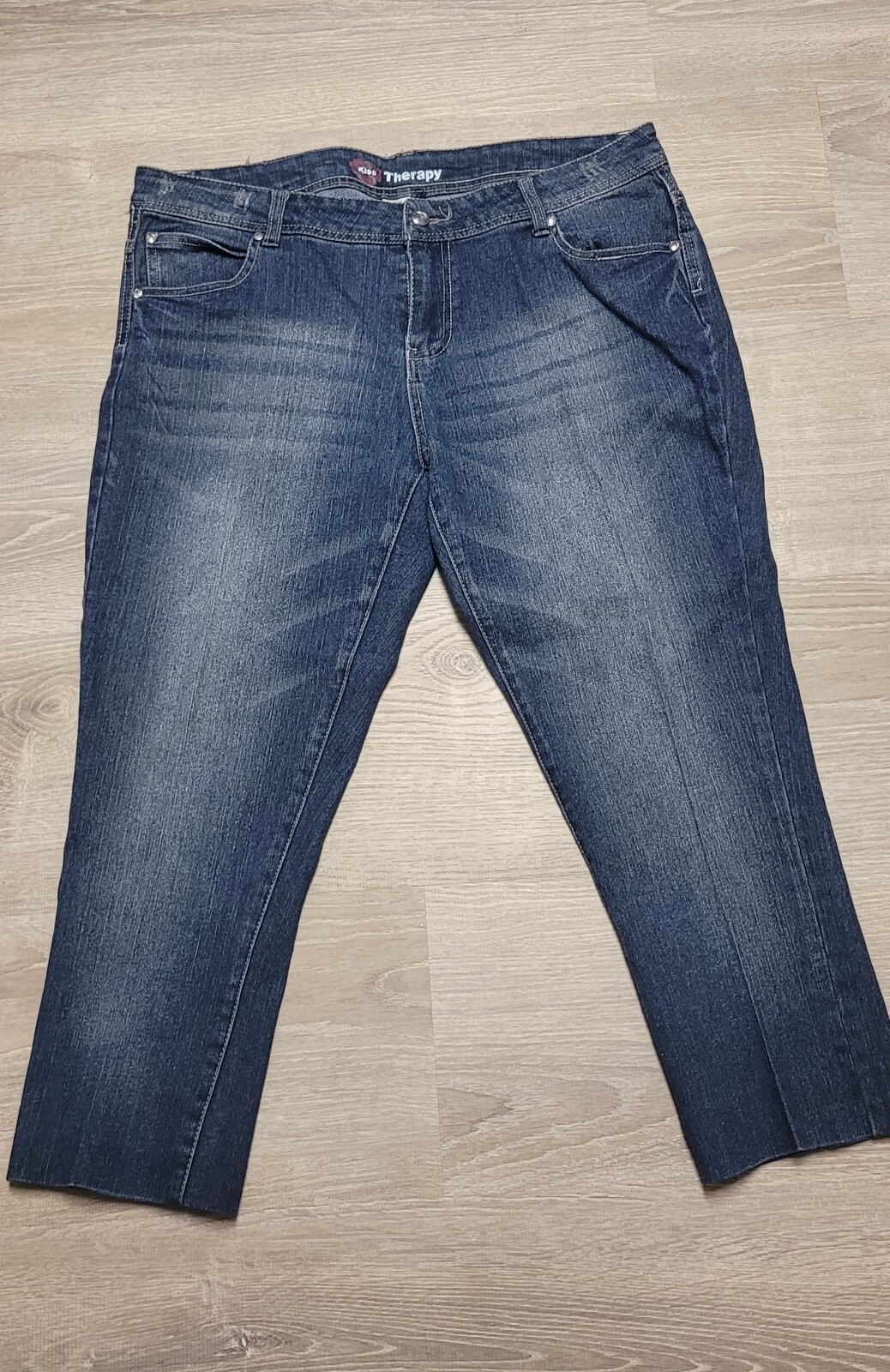 Kiss Therapy Womens Blue Denim Jeans with Studded Back Pockets Size 14