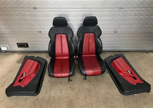 Mercedes Benz SLK R170 Leder Sitze Ausstattung Ledersitze Türpappen Rot Schwarz
