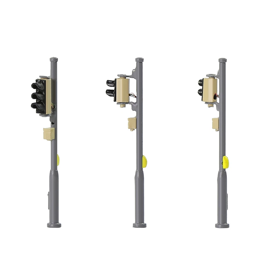 Evemodel 2pcs N Scale Traffic Signal Red Yellow Green Block Signal Lights - Image 3 of 4