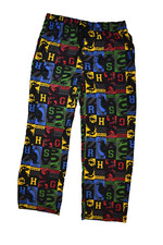 Harry Potter Mens Hogwarts House Crests All Over Print Sleep Pants New Large
