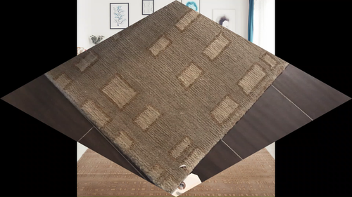 Designer Piet Stonebrier Hand Knotted 100% Wool Tibetan Area Rug Tan 8' x 10' - Video 1 of 1