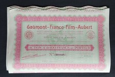 Partia 10 sztuk Gaumont-Franco-Film-Aubert - Akcja 100 franków 13 czerwca 1930 