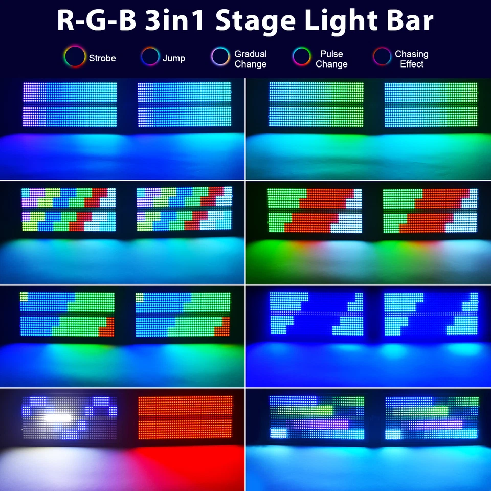 200W RGB 768LED Wall Wash Light Outdoor Flood Light DMX Stage DJ Show Light - Image 3 of 4