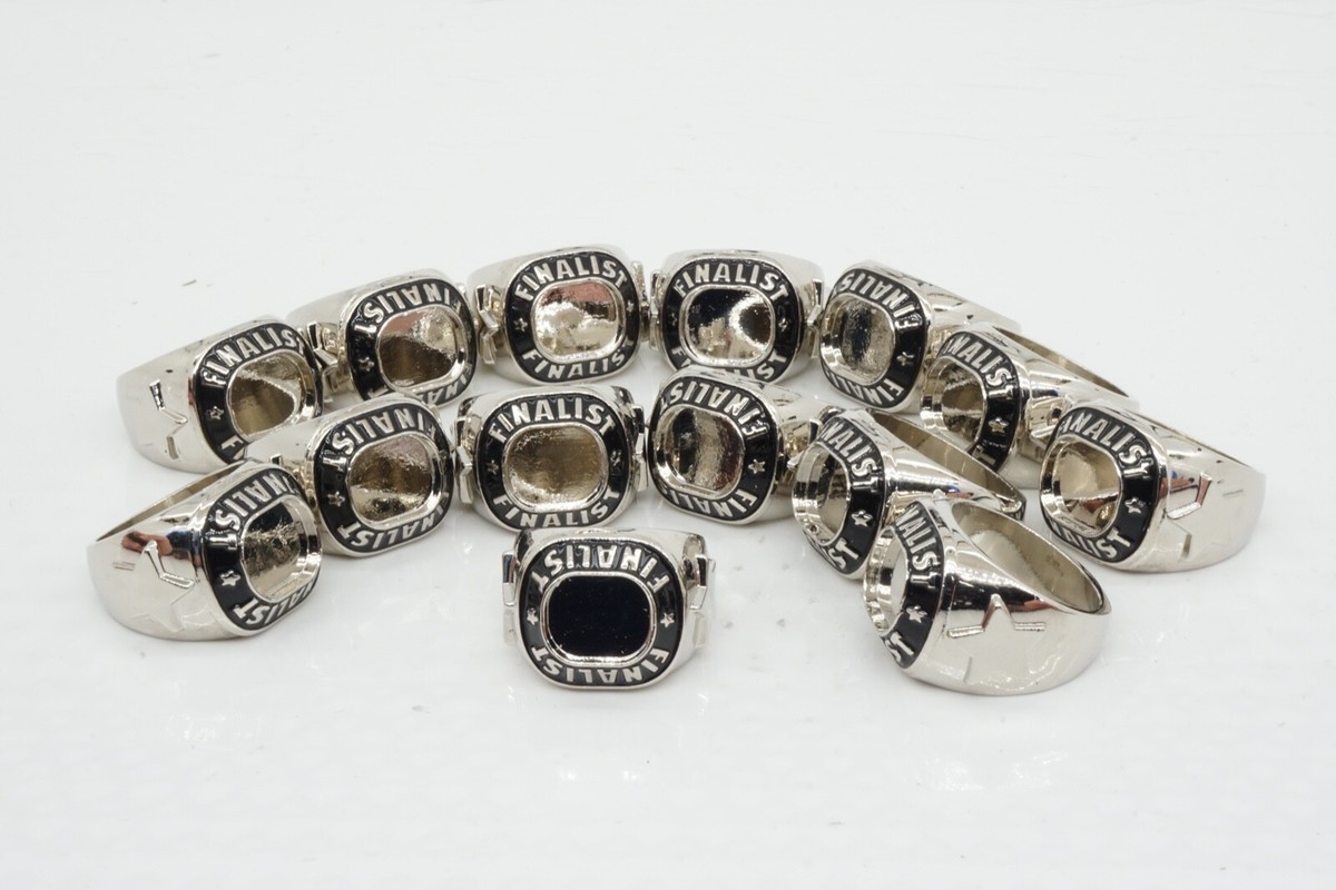 Lot of 14 New Crown Awards Size 16 Finalist Ring Silver NO STONE