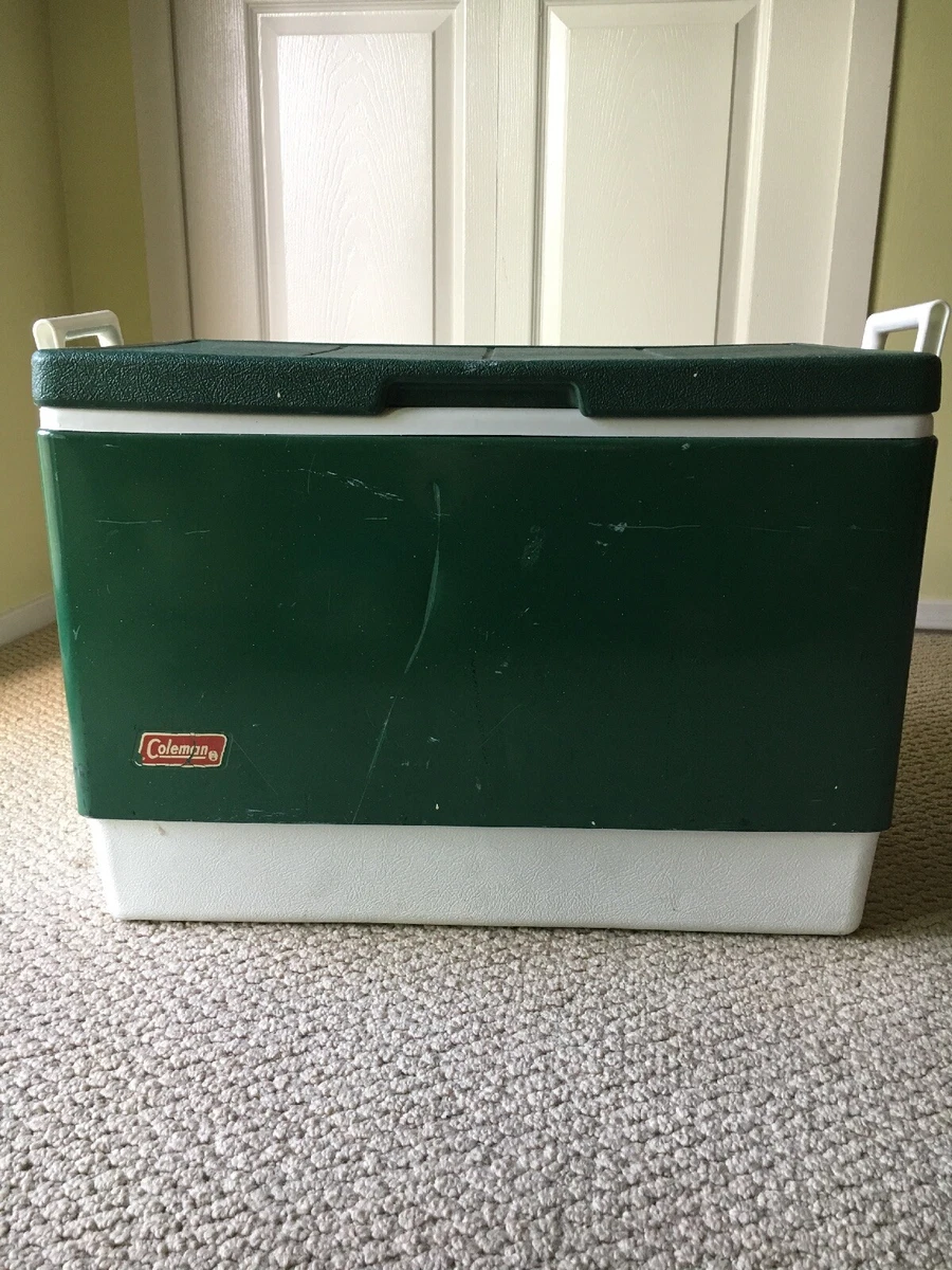 Green metal hotsell coleman cooler
