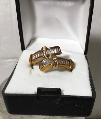 HOLSTED JEWELERS MONTE CARLO COLLECTION RIVIERA CZ BYPASS RING SIZE 11  w/BOX