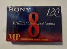 Sony 8mm MP 120 Standard Blank Video Cassette Tape P6-120MP - 120 Min - Sealed