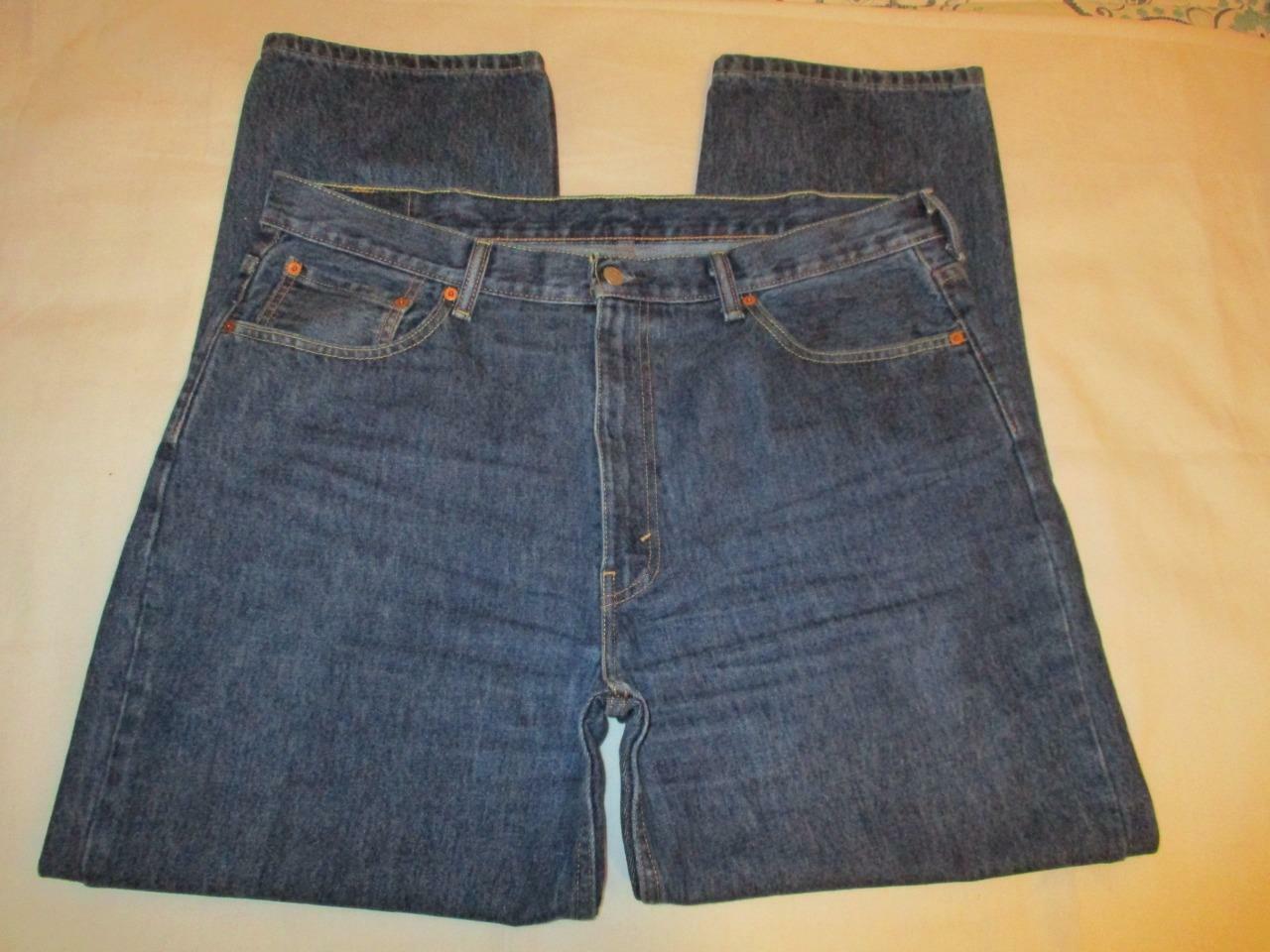 Levis 550 Relaxed Slightly Tapered Leg Men's Jeans Dark Blue Size 40 x 32 Mint