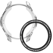 Soft TPU Case Durable Bling Bezel Ring Cover f Samsung Gear S3 Classic SM-R770N