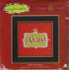 Christmas Peace Cross Stitch Glass Bead Kit by Mill Hill