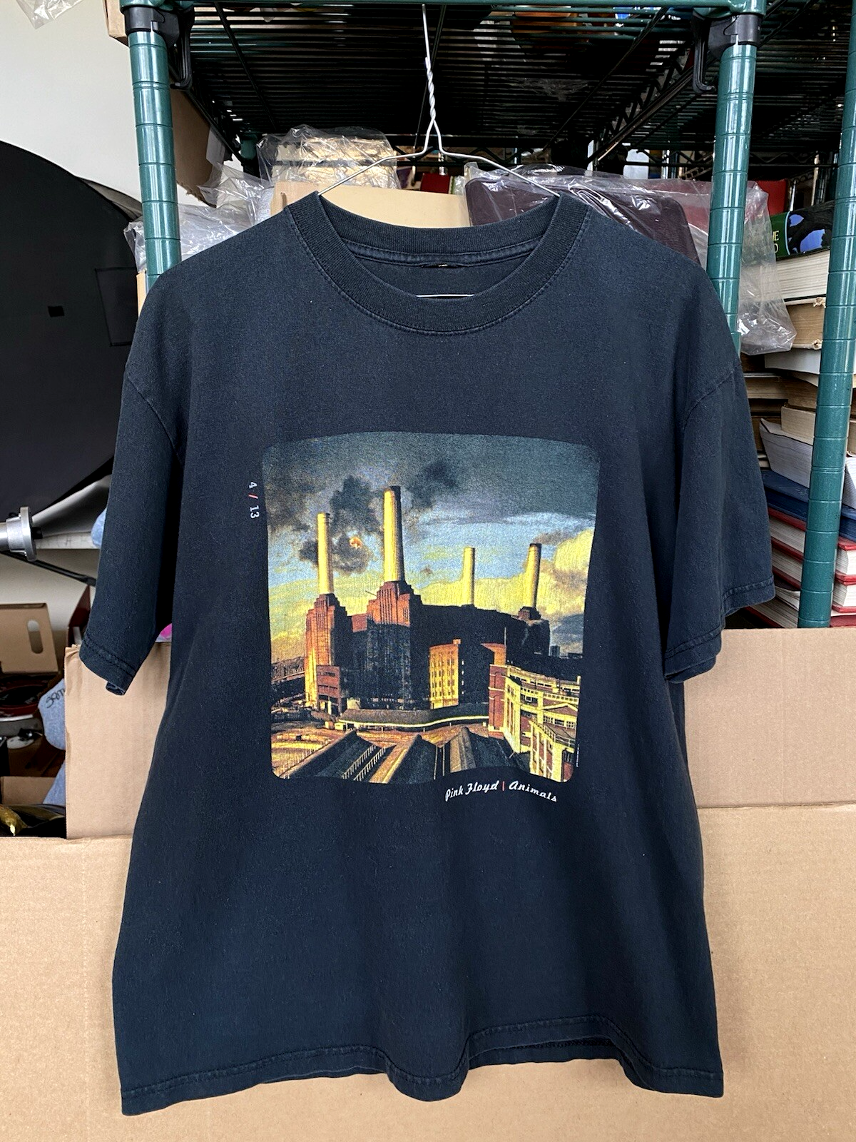 ALTRA Camicia nera vintage 1998 Pink Floyd Animals album band adulto taglia media