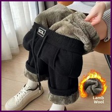 Thickened Fleece Wide Leg Pants Women's Autumn Winter New Style Northeast INS