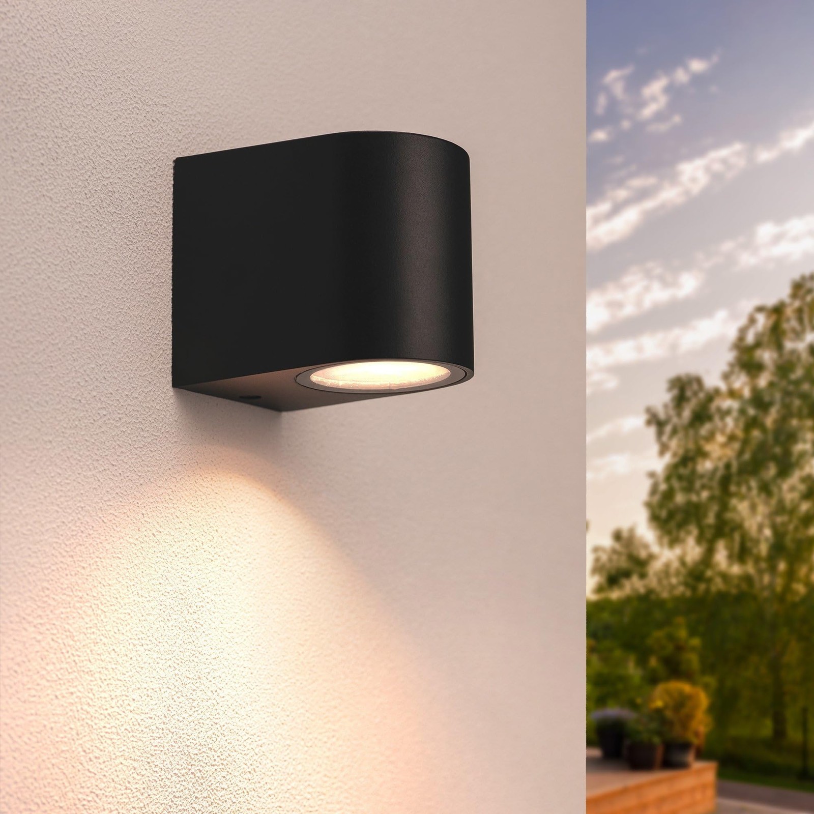 Applique murale noire IP54 GU10 220V éclairage extérieur et intérieur design