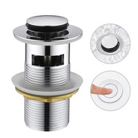 Ablaufgarnitur Waschbecken Pop-Up Ventil ÜBerlauf Chrom Messing 1 ¼“ Verbindung