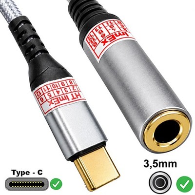 USB C zu 3.5 mm AUX Klinke Adapter Hi-Fi Audio Nylon für Huawei MatePad Pro 12.2