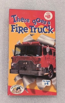 New VHS! There Goes A Fire Truck (1993, Kid Vision) sealed, live Firemen +Trucks