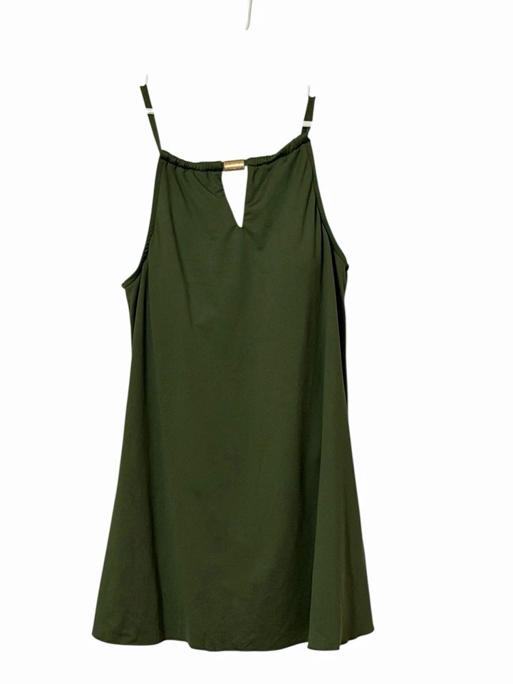 Vestido de baño Dolfin Aquashape verde oliva detalle dorado correas ajustables talla 14 Foto 3 de 4