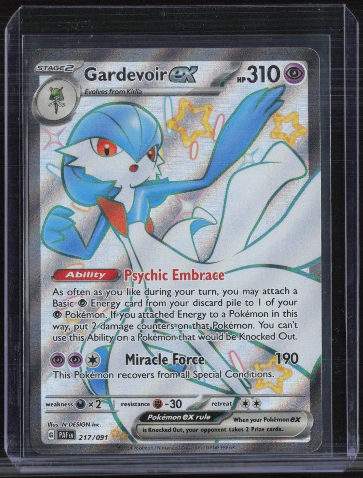 2024 Pokemon Paldean Fates Shiny Ultra Rare #217 Gardevoir ex