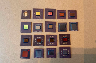 Vintage IBM Motorola PowerPC Collection Lot 18 CPUs PPC603 604e 750 G3 750FX