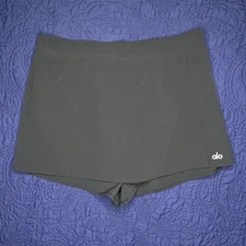 ALO Yoga Black Skort Athletic Tennis Golf Workout Skirt Pockets Womens
