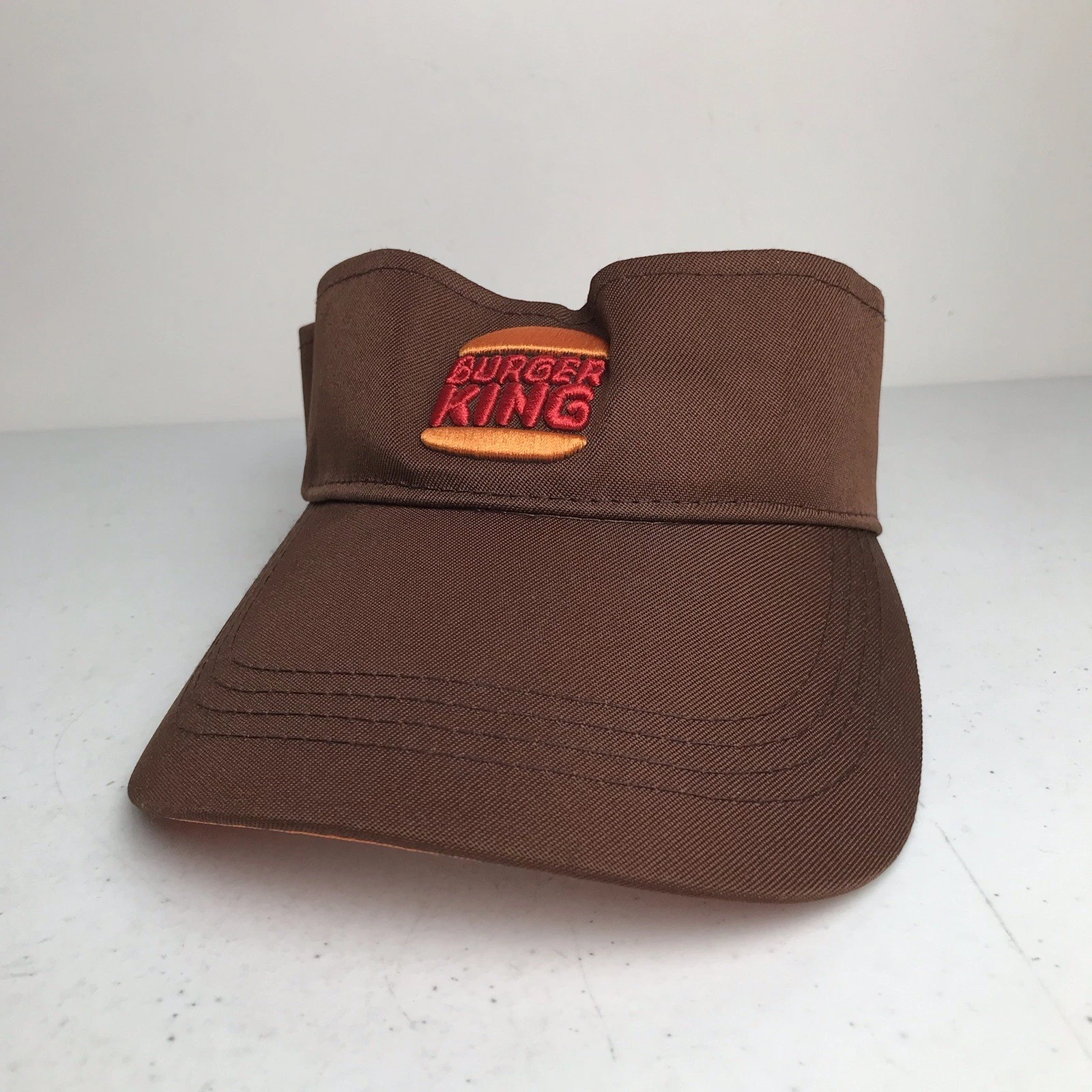 Burger King Sun Visor Adult Unisex OS Adjustable Brown