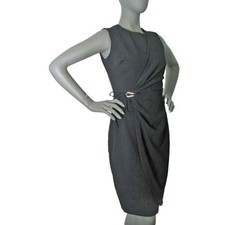 Calvin Klein Size: 4, Fabulously Chic Little Black Dress Draped Bodice & Skirt