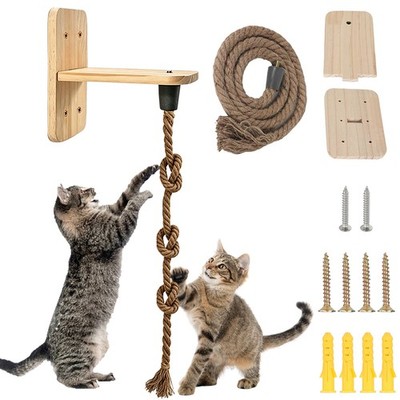 Platzsparender Wandkratzbaum für Katzen Indoor Spiel Kratzbereich Wandmontage