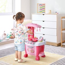 Kids Kitchen Play Set Children Role Play Game Toy with Light  Sound Function